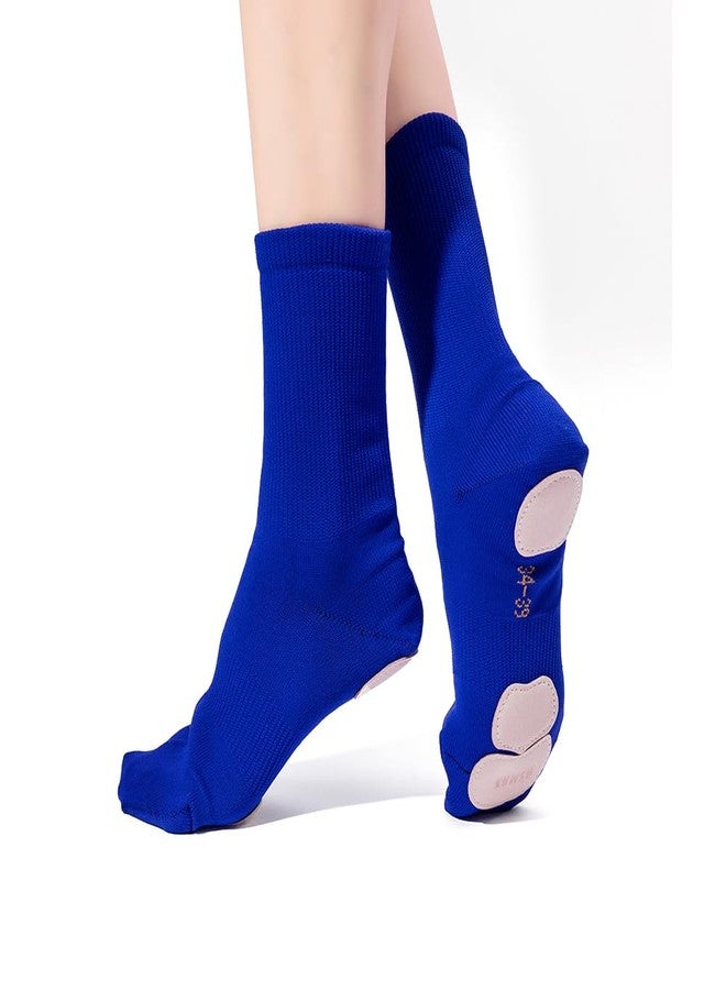 MSMAX Ankle Socks for Barre, Ballet,Dance Workout 2 Pairs Home Pilates Yoga Socks for Women Blue Size L - Image 2